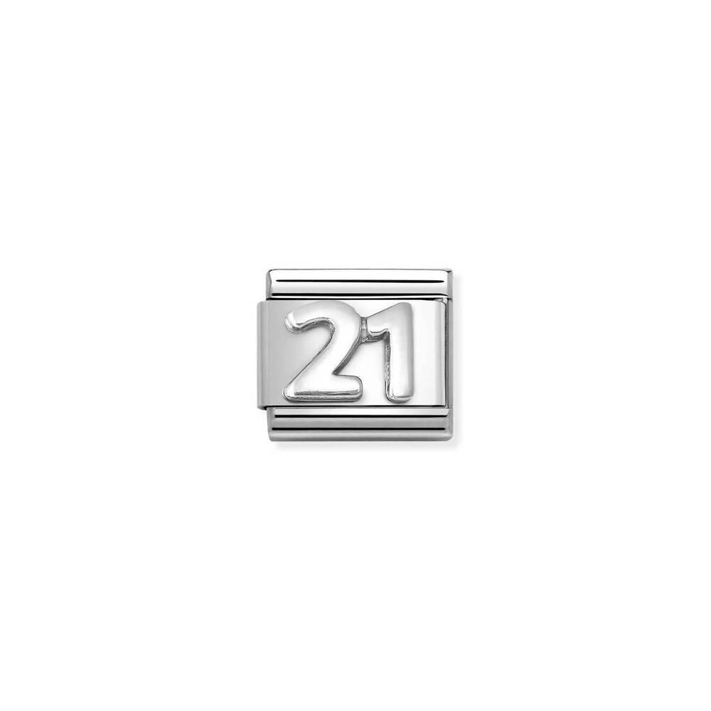 NEW NOMINATION unisex celebrate links bracelet in 21 silver